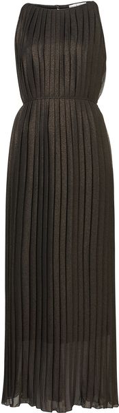 Topshop High Neck Pleat Maxi By Rare - Lyst