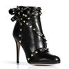 Valentino Black Leather Rockstud Ankle Boots in Black - Lyst