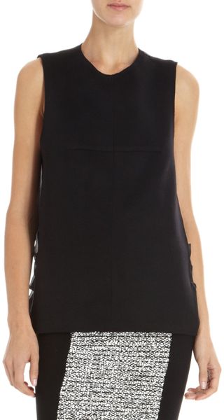 Alexander Wang Sheer Back Tank in Black - Lyst