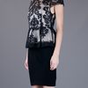 Alice + Olivia Peplum Lace Top in Black - Lyst