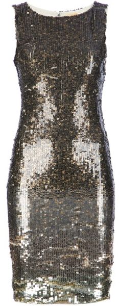 Alice + Olivia Sequinned Dress - Lyst