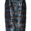 Burberry Prorsum Tinselstriped Pencil Skirt in Blue (black) - Lyst