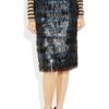 Burberry Prorsum Tinselstriped Pencil Skirt in Blue (black) - Lyst