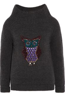 Burberry Prorsum Beaded Wool and Cashmereblend Sweater - Lyst