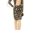 Emilio Pucci Silkblend Georgette and Lamé Brocade Dress in Gold (black) - Lyst