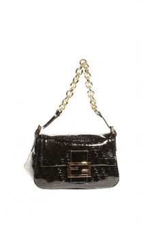 Fendi Ecopatent Leather Forever Zucchino Small Mammy Bag - Lyst