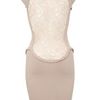 French Connection Tdani Crepe Cap Sleeve Roundneck Dress in Pink (cream) - Lyst