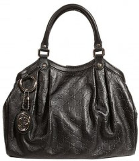 Gucci Sukey 2 Handle Guccissima Medium Bag in Black - Lyst