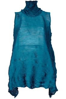 Issey Miyake Cauliflower Polo Neck Blouse - Lyst