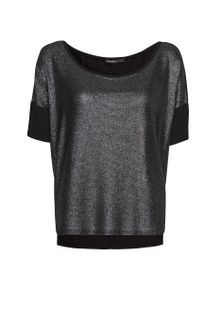 Mango Metallic Tshirt - Lyst