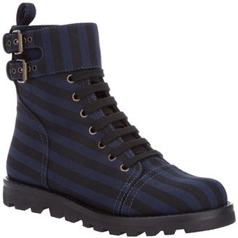 Marc By Marc Jacobs Striped Combat Boot - Lyst