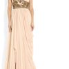 Marchesa Embellished Silkchiffon Strapless Gown in Pink (blush) - Lyst