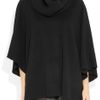 Michael Kors Detachableturtleneck Cashmere and Merino Woolblend Poncho in Black - Lyst