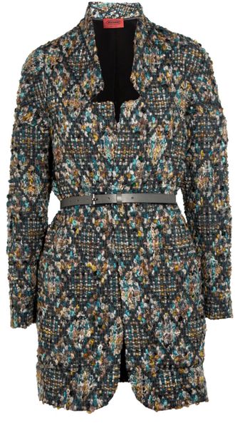 Missoni Diamond Bouclé Coat in Multicolor (multicolored) - Lyst