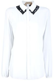 N°21 Lace Detail Shirt - Lyst