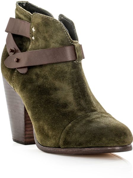 Rag & Bone Harrow Suede Boots in Green - Lyst