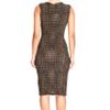 Roberto Cavalli Short Sleeve Curled Jersey Crocodile Print Dress in Brown (marron) - Lyst