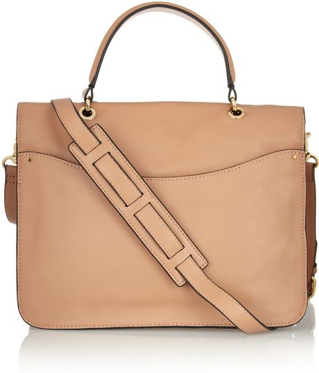 Tory Burch Priscilla Leather Shoulder Bag In Beige Nude Lyst