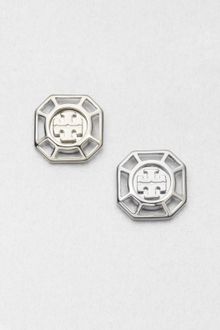 Tory Burch Audrina Logo Stud Earrings - Lyst