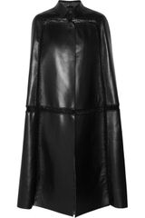 Valentino Paneled Leather Cape