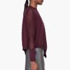 Alexander Wang Burgundy Wool Fishnet Trim Sweater in Red (burgundy) - Lyst