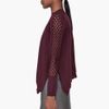 Alexander Wang Burgundy Wool Fishnet Trim Sweater in Red (burgundy) - Lyst