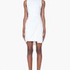 Alexander Wang White Leather Trapped Drape Dress in White - Lyst