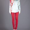 Balmain Zip Detailed Jean in Red - Lyst