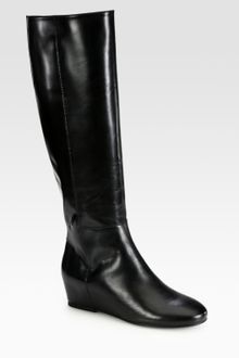 Boutique 9 Leather Wedge Kneehigh Boots - Lyst