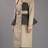 Burberry Prorsum Double Breasted Peplum Coat in Beige (nude) - Lyst