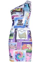 Jeremy Scott One Shoulder Dress