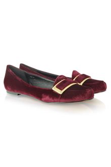 Rachel Zoe Lily Merlot Velvet Smoking Slipper - Lyst