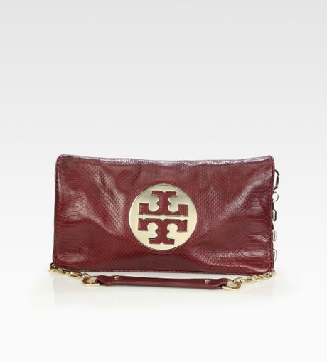 tory burch miller snake embossed