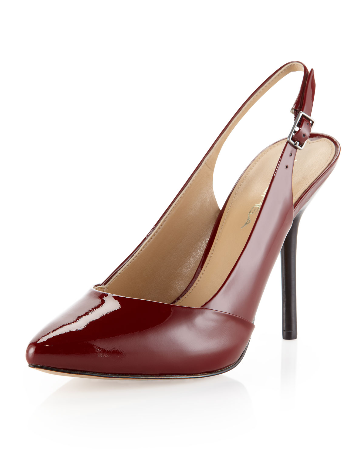 Via Spiga Maya Patent Leather Slingback Pump Deep Red In Red Deep Red