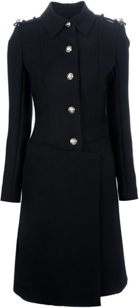 Victoria Beckham Single Breasted Coat in Black - Lyst