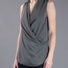 Victoria Beckham Sleeveless Draped Top in Green - Lyst