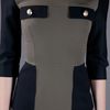 Victoria Beckham Fitted Dress in Khaki - Lyst