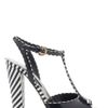 Sergio Rossi Ss Optikala High Heel Tstrap Sandal in Black (black/white) - Lyst