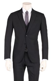 Armani Suit Pinstriped Black - Lyst
