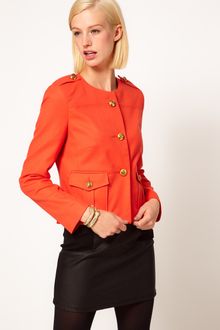 Asos Military Blazer with Gold Buttons - Lyst