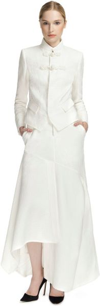 Boy By Band Of Outsiders Ivory Standing Collar Peplum Jacket in White (ivory) - Lyst
