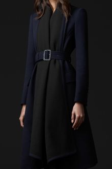 Burberry Prorsum Virgin Wool Blanket Coat - Lyst