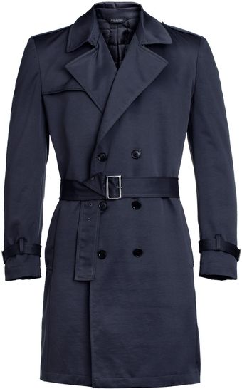 Calvin Klein Calvin Klein Mantel Dark Blue - Lyst
