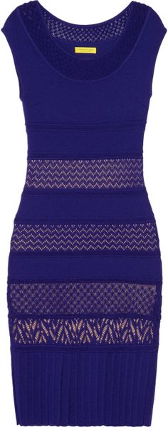 Catherine Malandrino Knitted Dress in Purple (violet) - Lyst