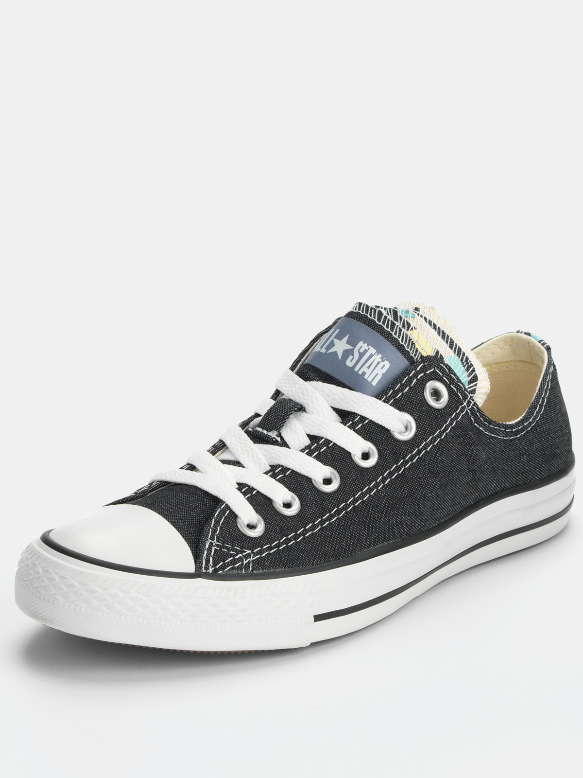 Converse Multiple Tongue Ox Trainers in Blue (navy/multi Converse Multiple Tongue Ox Trainers in Blue (navy/multi