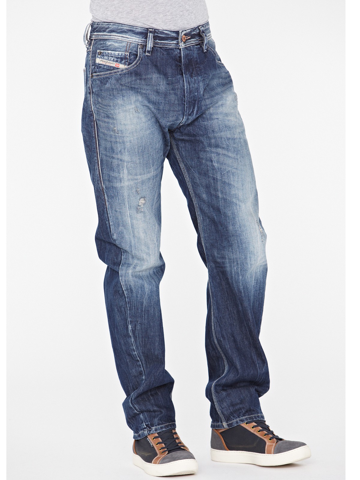 Diesel Diesel Mens Bravefort 8b9 Comfort Fit Jeans in Blue for Men (mid