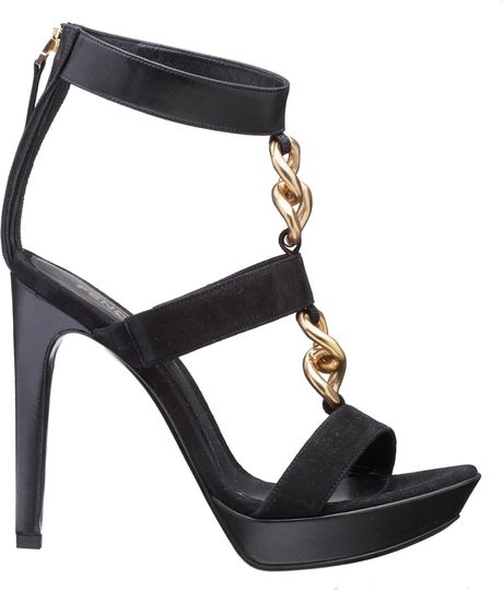 Fendi Sandal Shoes Black in Black - Lyst