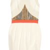Sass And Bide We Are Stronger Embellished Silk Crepe De Chine Dress in Orange (cream) - Lyst