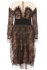 Zuhair Murad Zuhair Murad Nude Cocktail Dress with Lace