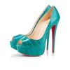 Christian Louboutin Lady Peep Croco in Blue - Lyst